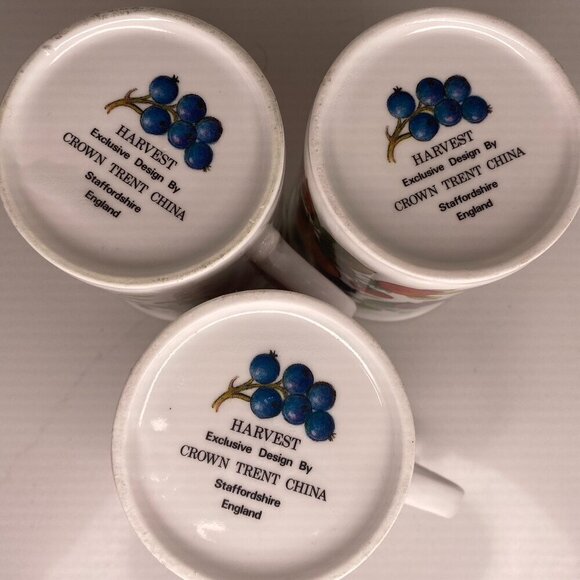 Crown Trent China Harvest Mugs Set of 3 - Picture 6 of 6